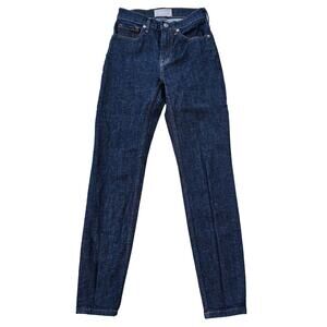 Dark Wash Everlane Jeans High Rise Skinny Size 24 Stretch Denim Women Hi Rise
